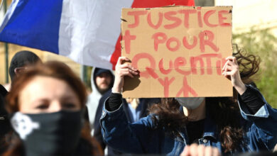 Marches en France en l'honneur du militant Quentin Duranc